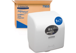Handdoekroldispenser Aquarius Slimroll wit 7955