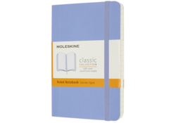 Notitieboek Moleskine pocket 90x140mm lijn soft cover hydrangea blue