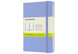 Notitieboek Moleskine pocket 90x140mm blanco hard cover hydrangea blue