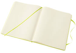 Notitieboek Moleskine XL 190x250mm blanco hard cover lemon green