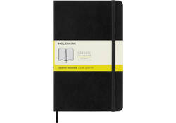 Notitieboek Moleskine large 130x210mm ruit 5x5mm soft cover zwart