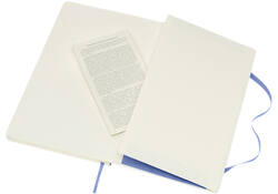 Notitieboek Moleskine large 130x210mm blanco soft cover hydrangea blue