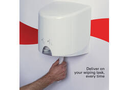 Poetsrol WypAll L10 1-laags 18,3cmx190m 500vel wit 7406
