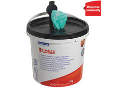 Reinigingsdoek WypAll geïmpregneerd 27x27cm 90vel per emmer groen 7775