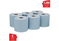 Poetsrol WypAll L20 2-laags 18,3cmx144m 380vel blauw 7302