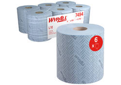 Poetsrol WypAll L10 1-laags 18,3cmx239m 630 vel blauw 7494