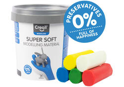 Klei Creall supersoft rood/blauw/groen/geel/wit 450gr