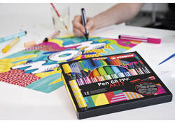 Viltstift STABILO Pen 68 Max Arty assorti etui à 6 stuks