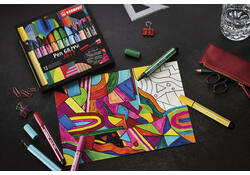 Viltstift STABILO Pen 68 Max Arty assorti etui à 6 stuks