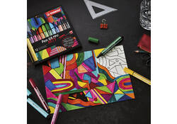 Viltstift STABILO Pen 68 Max Arty assorti etui à 6 stuks