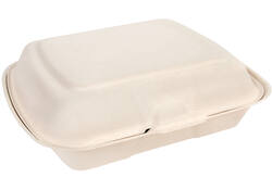 Menuklapverpakking IEZZY IP4 3-vaks suikerriet beige 100 stuks