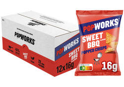 Chips Popworks Sweet BBQ 16gr