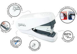 Nietmachine Rapesco Germ-Savvy ECO Less Effort Flat Clinch antibacterieel 24/6mm wit