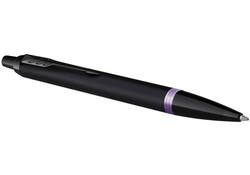 Balpen Parker IM black purple vibrant ring medium blister à 1 stuk