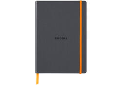 Notitieboek Rhodia A5 lijn 80 vel 90gr titanium
