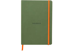 Notitieboek Rhodia A5 lijn 80 vel 90gr saliegroen