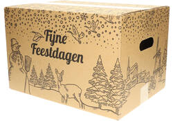 Kerstdoos IEZZY bedrukt Holland-3 390x290x300mm zwart