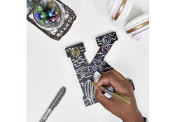 Viltstift Bic Intensity rond permanent fine metallic zilver en goud blister à 2 stuks