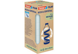 Plakband Tesa eco&crystal 59044 19mmx33m transparant 8 rollen