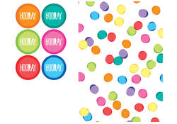 Uitdeelzakjes Haza Festive Colors met stickers 6 stuks
