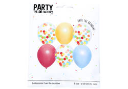 Ballonnen Haza Over The Rainbow 30cm 6 stuks assorti