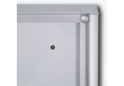 Vitrinebord Quantore voor binnen 6x A4 zilver