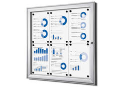 Vitrinebord Quantore luxe 6x A4 zilver