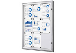 Vitrinebord Quantore luxe 9x A4 zilver
