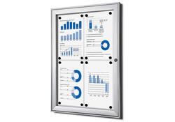 Vitrinebord Quantore luxe 4x A4 zilver