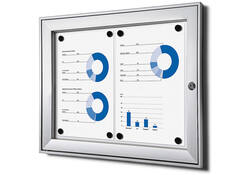 Vitrinebord Quantore luxe 2x A4 zilver