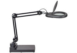 Loeplamp MAUL Viso LED met voet zwart