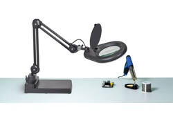 Loeplamp MAUL Viso LED met voet zwart