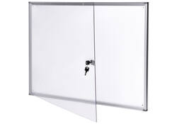 Binnenvitrine wand MAULextraslim whiteboard 8xA4 met slot