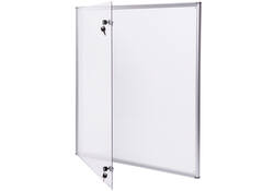 Binnenvitrine wand MAULextraslim whiteboard 12xA4 met slot