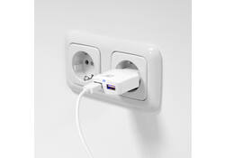 Oplader ACT USB 2 poorts 2.1A 12W wit
