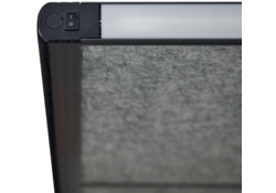 Scheidingswand MAUL akoestiek Uplight 100x180 donkergrijs antraciet frame mobiel