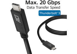 Kabel ACT USB-C USB 4 20Gbps Thunderbolt3 1 meter