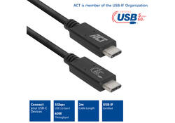 Kabel ACT USB 3.2 USB-C USB-IF gecertificeerd 2 meter