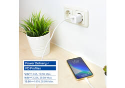 Oplader ACT compact met Powerdelivery 20W wit