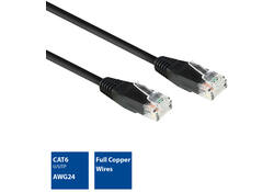 Kabel ACT CAT6 Network koper 5 meter zwart