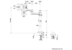 Monitorarm Neomounts DS60-425BL1 zwart