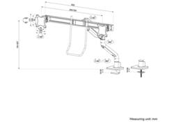 Monitorarm Neomounts DS75S-950BL2 zwart