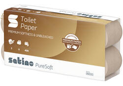 Toiletpapier Satino PureSoft MT1 2-laags 400vel naturel 066550