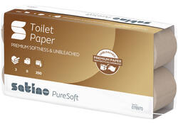 Toiletpapier Satino PureSoft MT1 3-laags 250vel naturel 076970