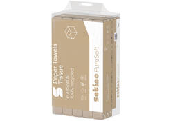 Handdoek Satino PureSoft PT2 W-vouw 2-laags 206x320mm 25x120vel naturel 277520