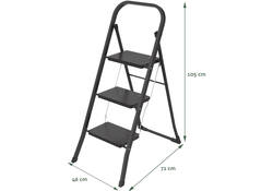 Huishoudtrap BRASQ 3 treden SL300 zwart