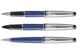 Rollerpen Waterman Expert metallic Blue CT fijn