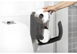 Toiletpapierdispenser Katrin systeemrol zwart 77519