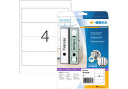 Rugetiket HERMA 5123 192x59mm zelfklevend wit 100 etiketten