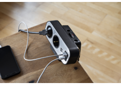 Stekkerdoos Brennenstuhl bureau Estilo 10 voudig inclusief 1 USB C, 1 USB A, 2 meter zilver/zwart